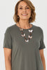 Beatrix Bamboo Pleat Back Short Sleeve Tee