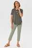Beatrix Bamboo Pleat Back Short Sleeve Tee