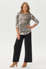 Zellia 3/4 Sleeve Pleat Back Top