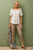 Monica Short Sleeve Lace Panel Tee