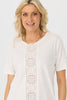 Monica Short Sleeve Lace Panel Tee