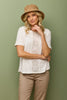Monica Short Sleeve Lace Panel Tee