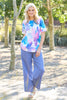 Butterfly Short Sleeve Pleat Back Tee