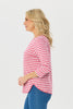 Stripe Eternity 3/4 Sleeve Top