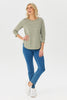 Stripe Eternity 3/4 Sleeve Top