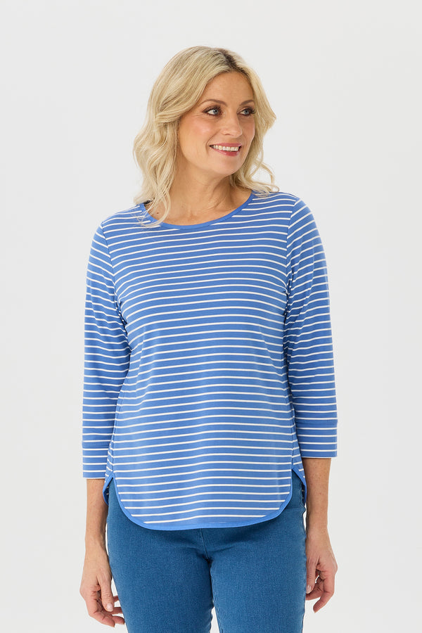 Stripe Eternity 3/4 Sleeve Top