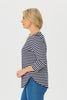Stripe Eternity 3/4 Sleeve Top