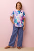 Butterfly Short Sleeve Pleat Back Tee