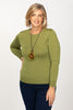 MELANIE MERINO WOOL CREW NK SWEATER