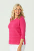 LINNEA 3/4 SLEEVE OTTOMAN SWEATER