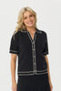 Redding Pointelle Short Sleeve Button Cardi
