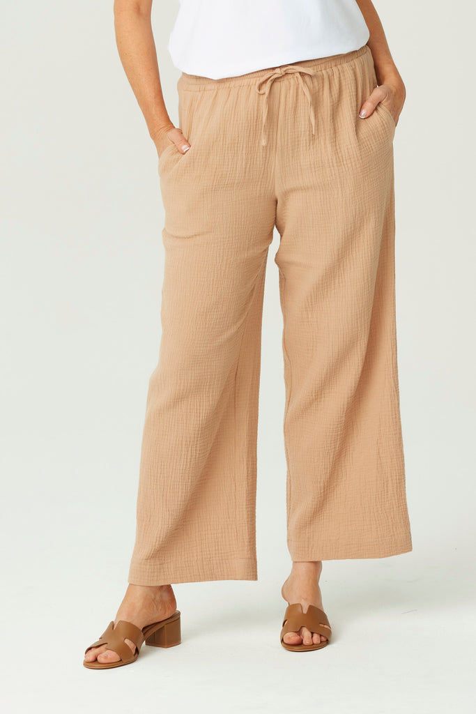 BUBBLE TIE FRONT PANT