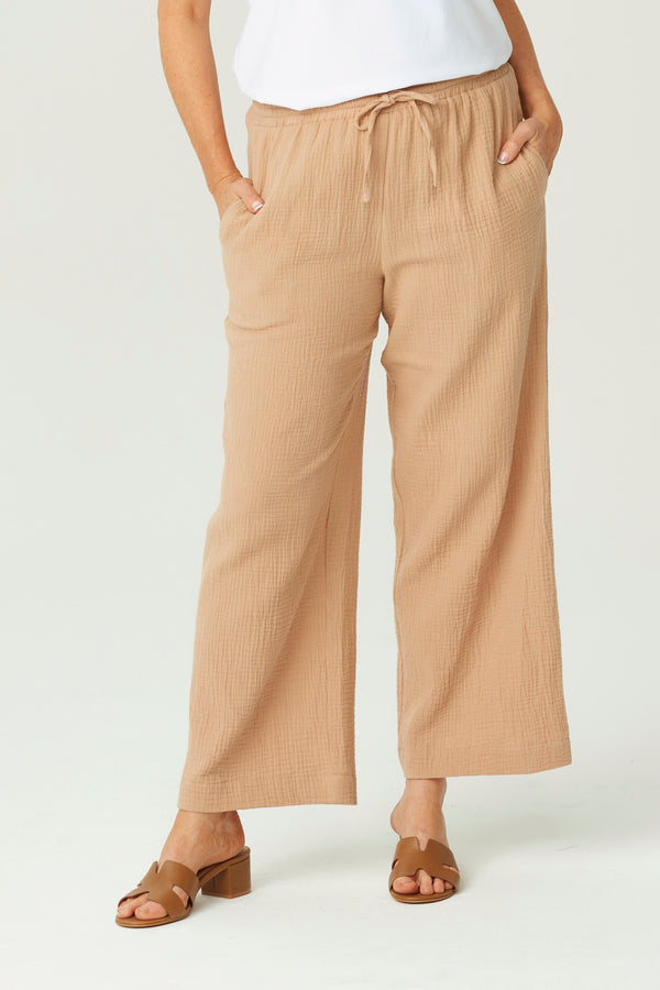 BUBBLE TIE FRONT PANT