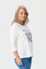 Jerry 3/4 Sleeve Print Front Tee