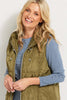 LAKESHORE ZIP UP RUCHED VEST