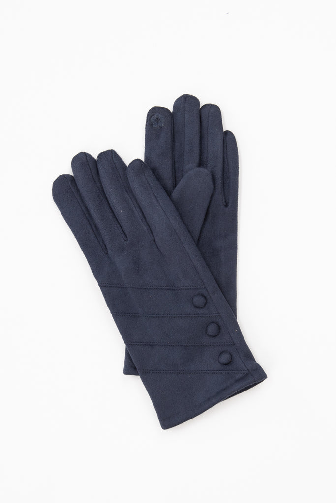 ELLA BUTTON TRIM GLOVES