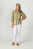Empire Frill Neck 3/4 Slv Shirt