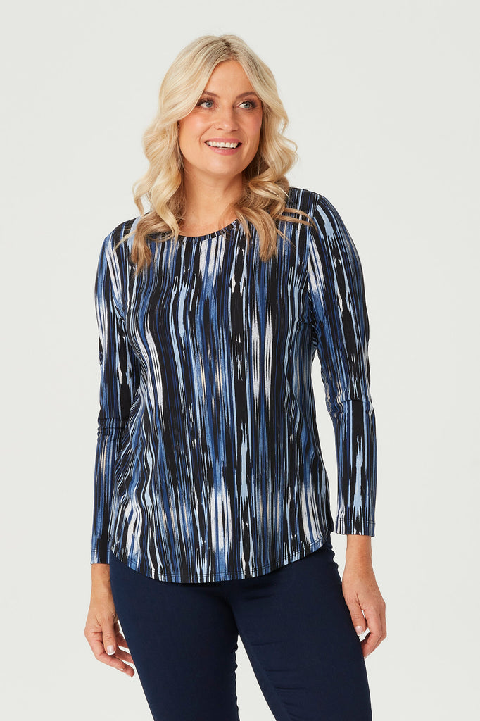 AKIDO PRINT LONG SLEEVE TOP