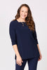 HUSH 3/4 SLV SQUARE NECK TOP