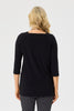 HUSH 3/4 SLV SQUARE NECK TOP