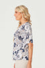 Cummins V-neck Elbow Sl Print Tee