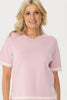 Otis Contrast Trim Short Sleeve Knit Top