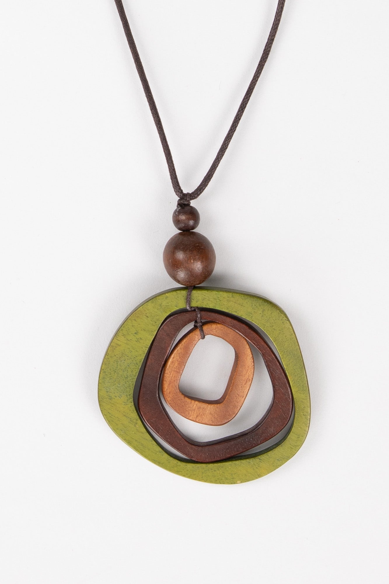 IRA ABSTRACT WOOD PENDANT