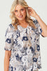Cummins V-neck Elbow Sl Print Tee