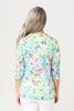 FLEUR V NECK 3/4 SLV PRINT TOP