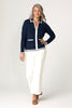 Otis Contrast Trim Zip Cardigan