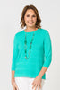 LINNEA 3/4 SLEEVE OTTOMAN SWEATER