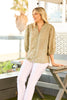 Empire Frill Neck 3/4 Slv Shirt