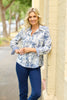 Landscape Long Sleeve Ribbon Trim Shirt