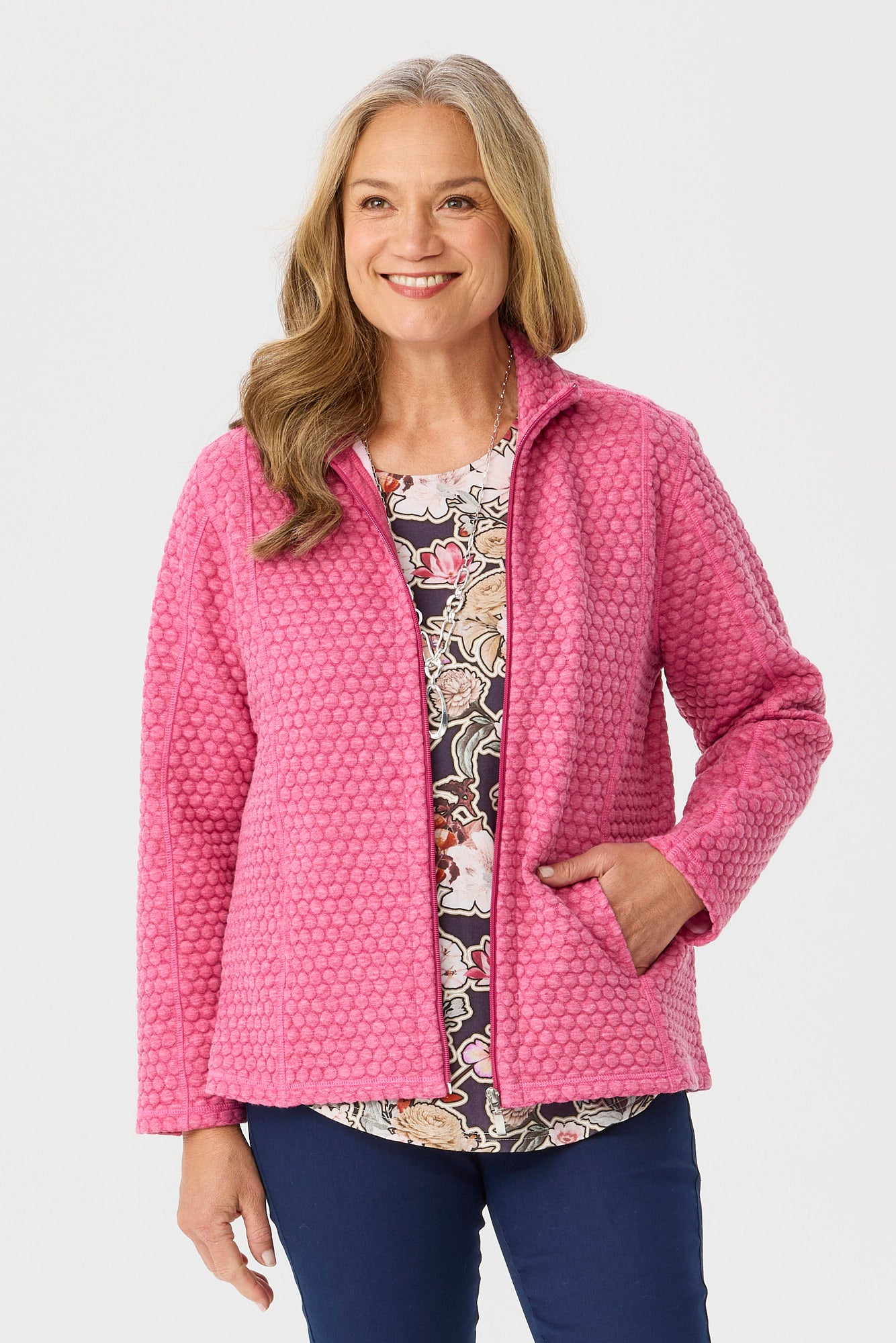 Levi Textured Zip Up Jacket