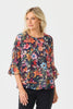 Helene Flounce Layered 3/4 Sleeve Top