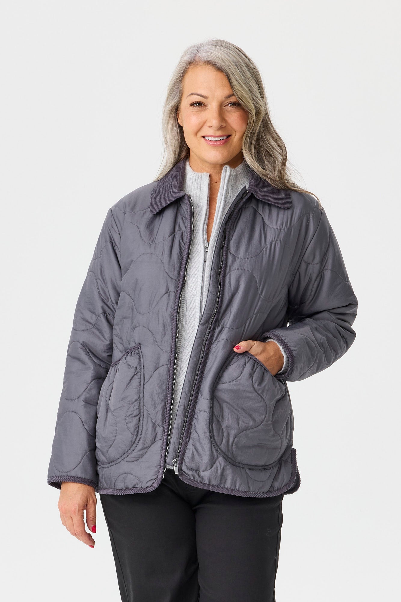 Comet Cord Trim Quilted Jacket