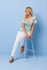 Romy Short Sleeve Burn Out Print Tee