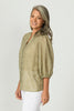 Empire Frill Neck 3/4 Slv Shirt