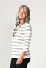 Felix Stripe 3/4 Sleeve Sweater
