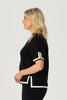 OTIS CONTRAST TRIM S/S KNIT TOP