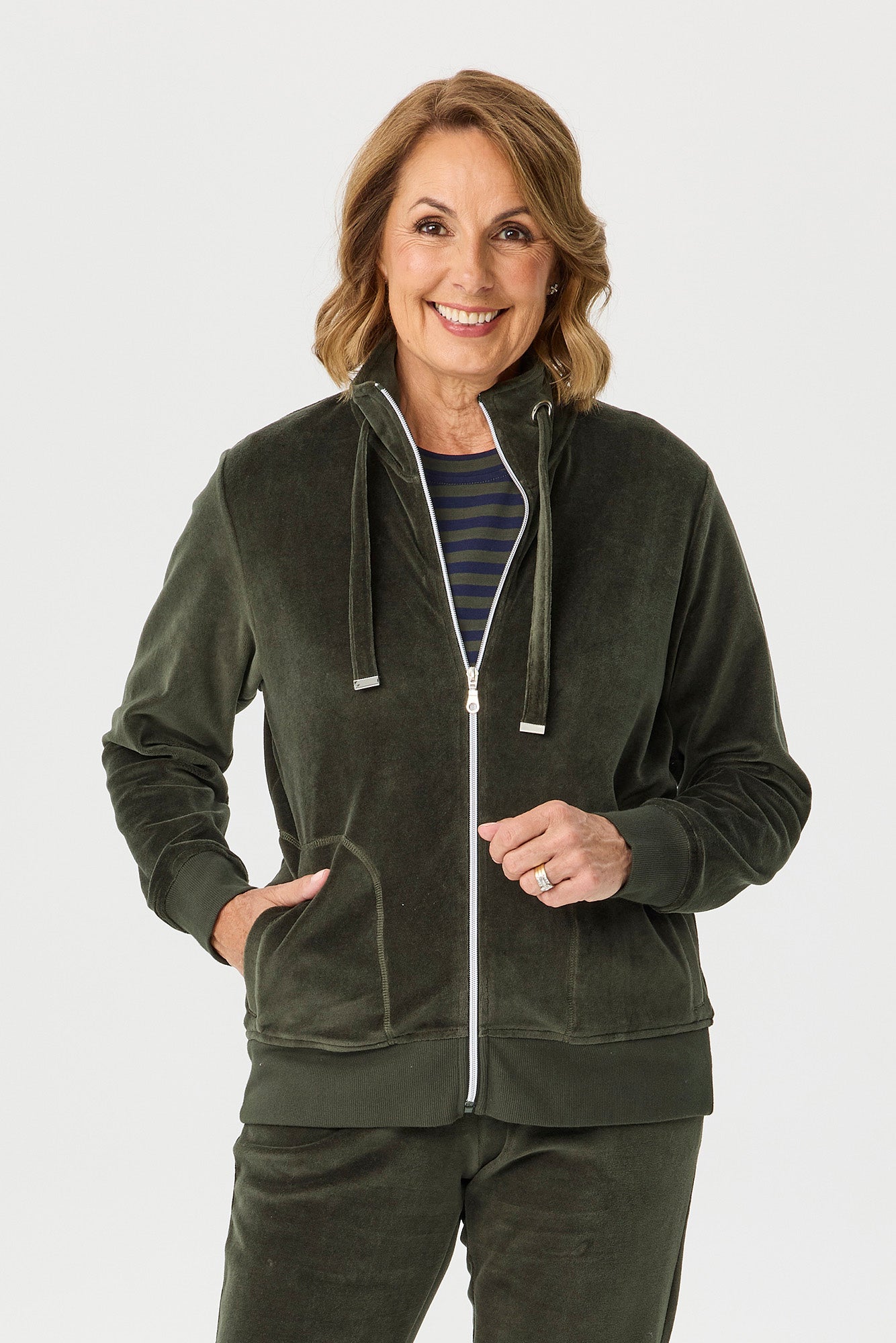 Valley Zip Up Velour Jacket