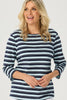 PAIGE STRIPE 3/4 SLEEVE TOP