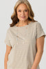 Pebble Stripe S/slv Tee