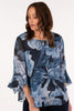 BLUE ROSES FLOUNCE TOP