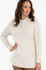 RIB DRAWSTRING NECK SWEATER