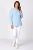 RIB DRAWSTRING NECK SWEATER