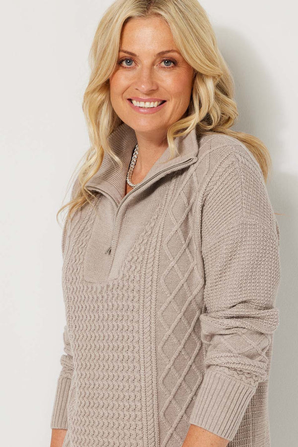 DELPHINE 1/4 ZIP SWEATER