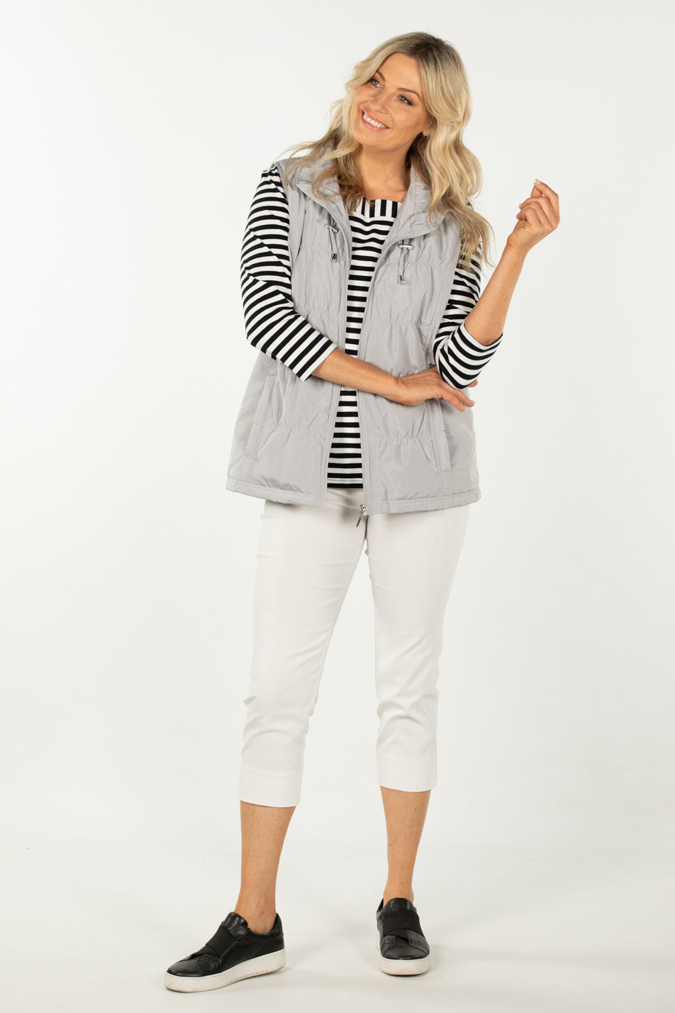 LAKESHORE ZIP UP RUCHED VEST