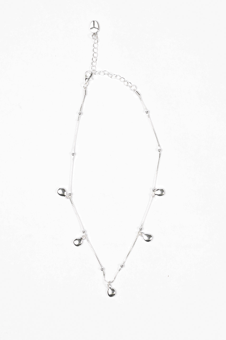 LOLA SILVER DROP SHORT NECKLACE