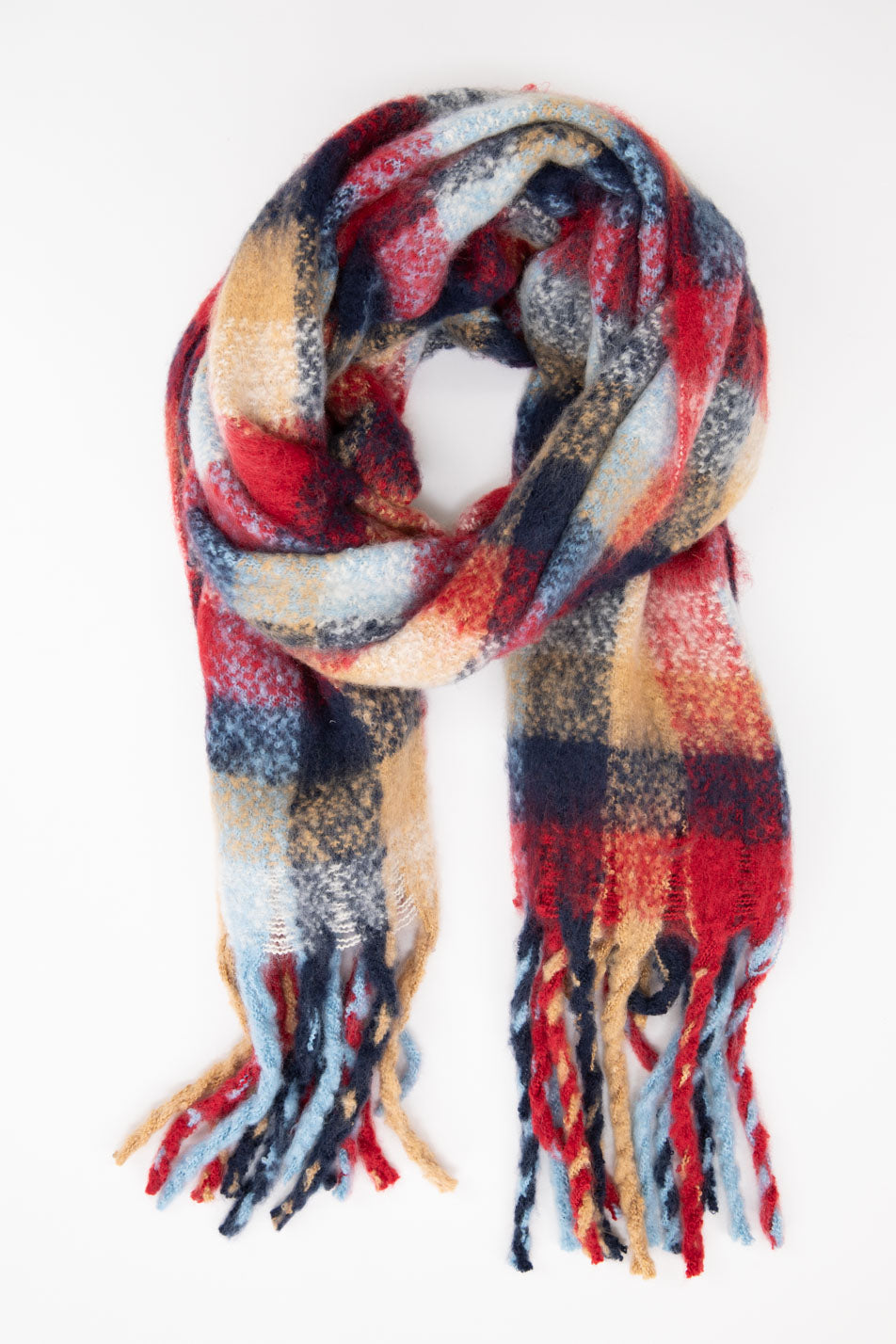 INAYA PLUSH FRINGED SCARF